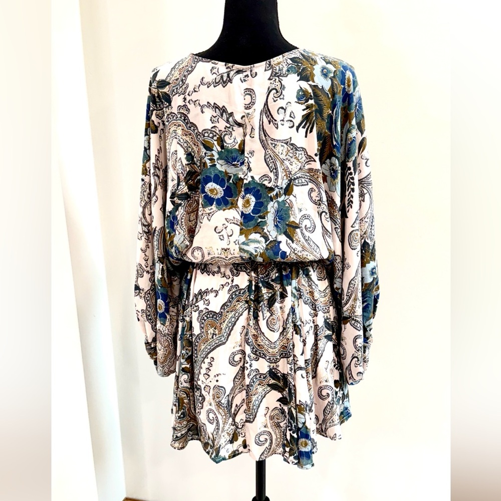 Free People HIGH PLAINS DOLMAN SLEEVE
PRINTED MINI DRESS size S - Picture 5 of 5